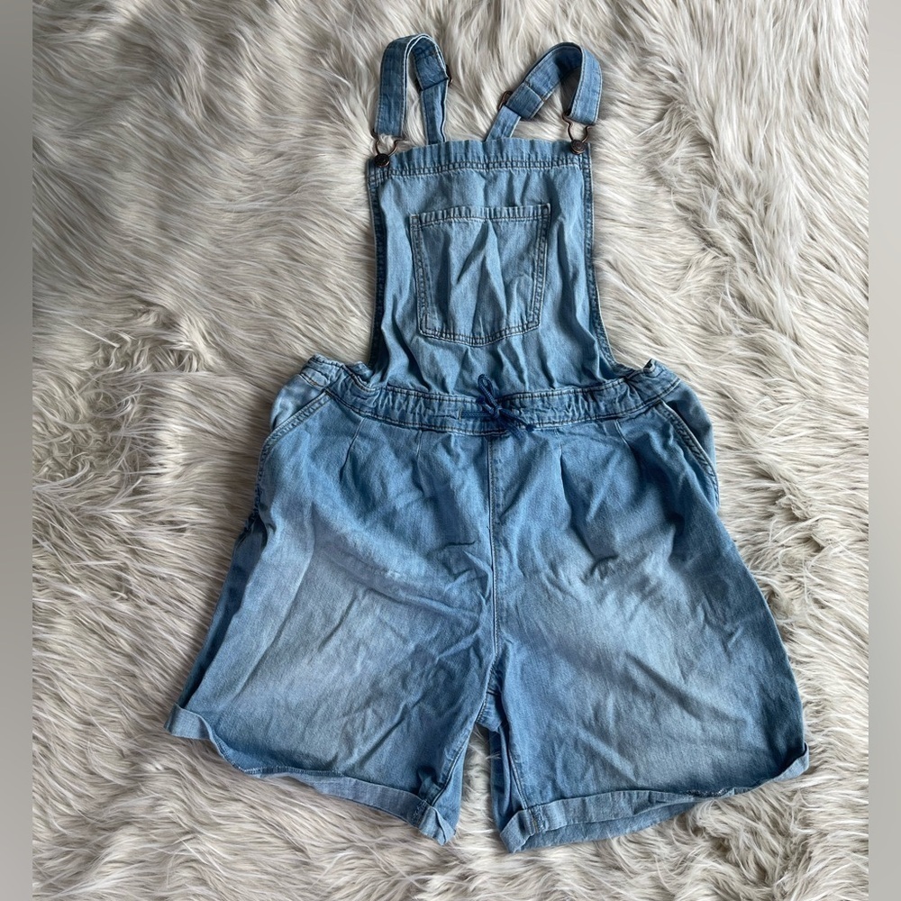 Cat & Jack Denim Overall Romper Youth XXL - Picture 2 of 6